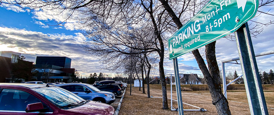 Vehicles in a parking lot
