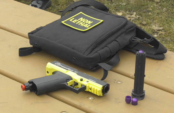 A non-lethal firearm to deter coyotes