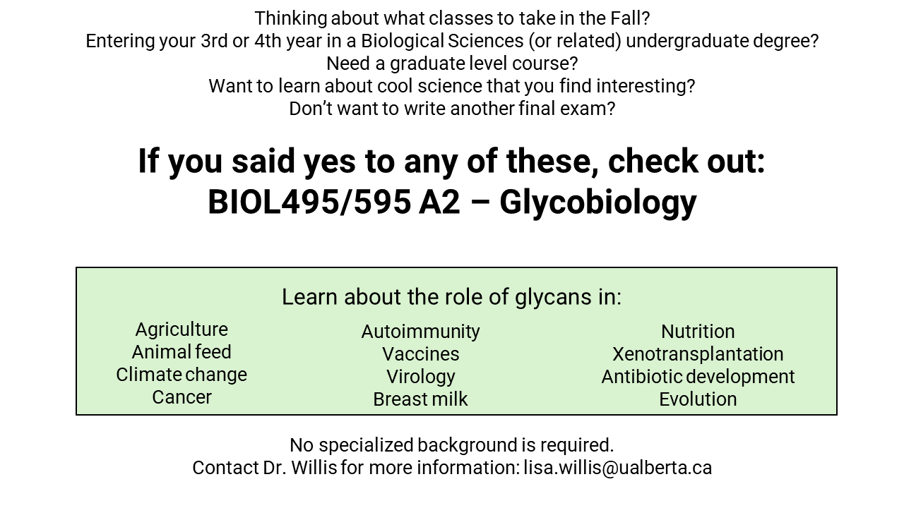 BIOL 495/A2 course advertisement