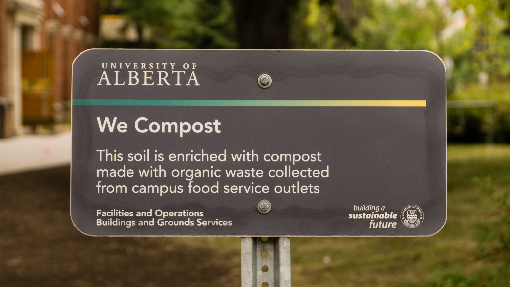 Signage from Building and Grounds Services (BGS) outside of St Stephen's College