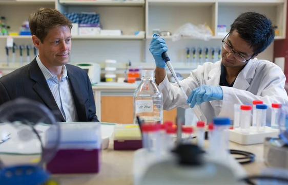 John Lewis in the lab