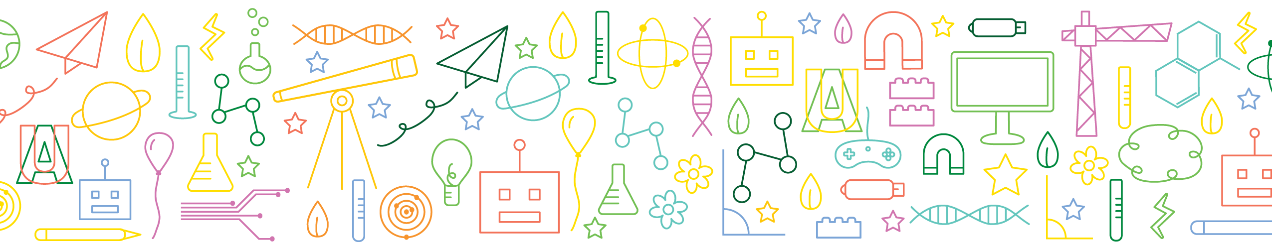 Pattern with symbols signifying engineering