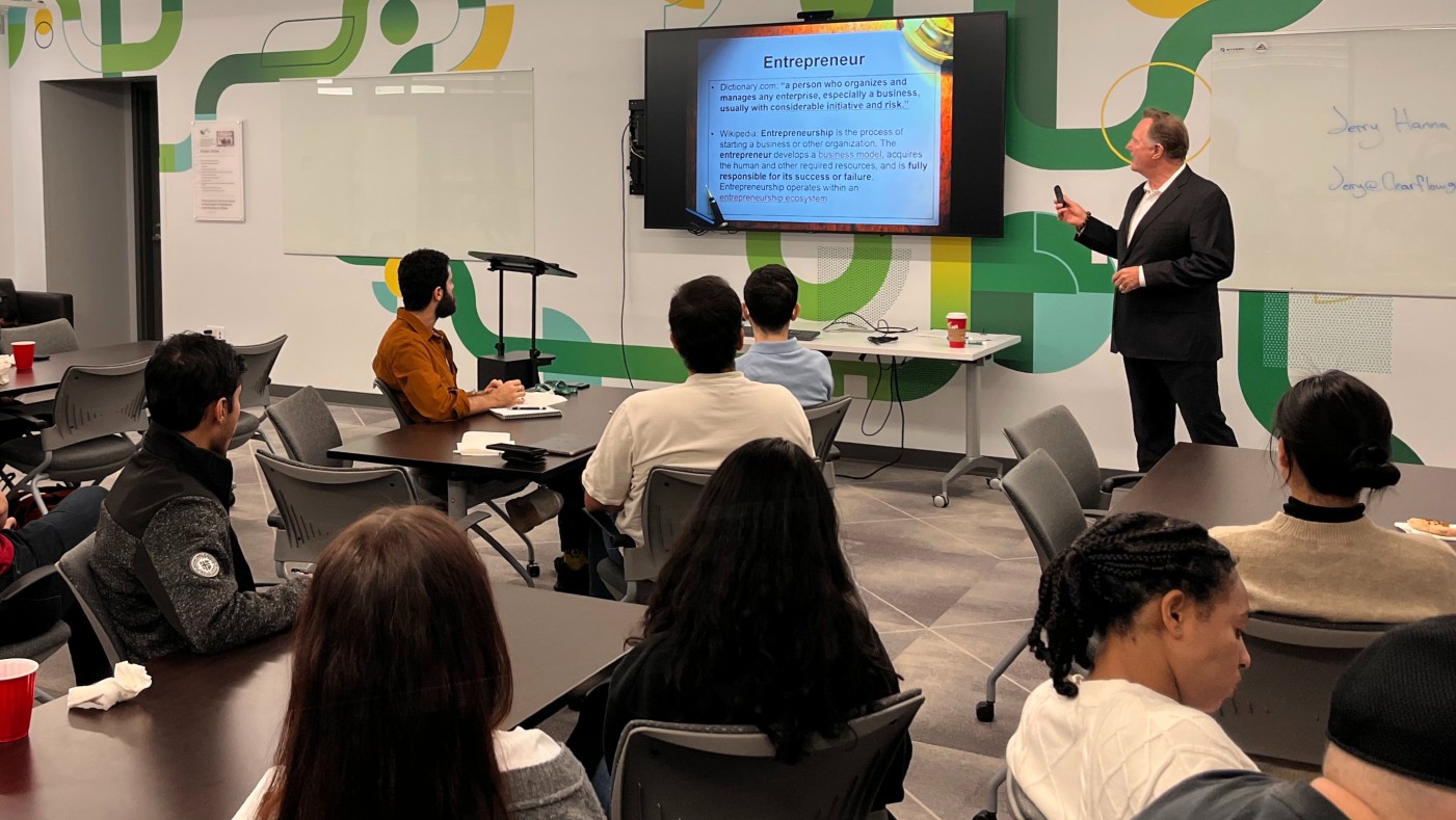 Instructor teaching a class