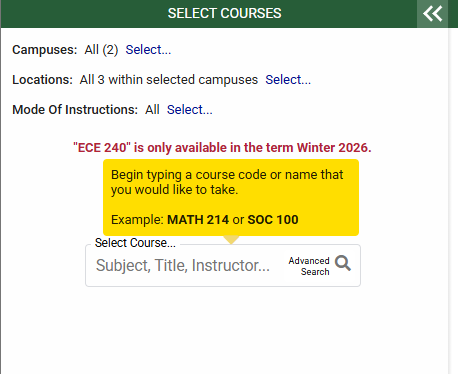 check term offered in MSB