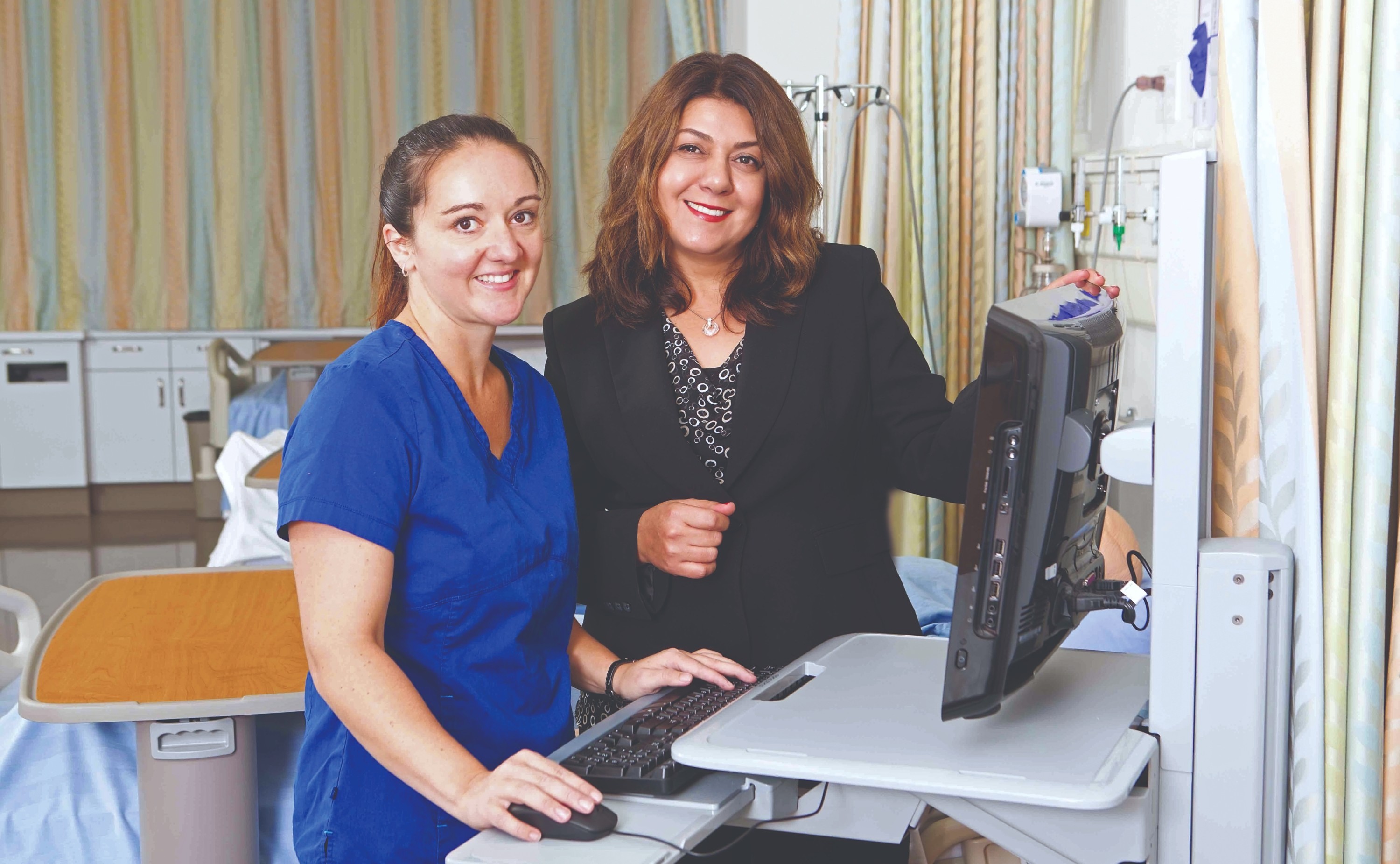 Manal Kleib with a nursing student