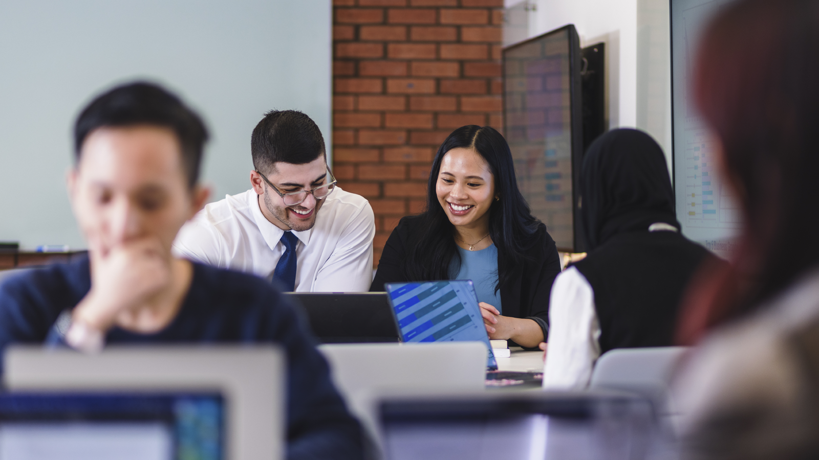 Group of students working together