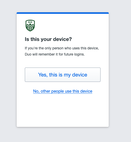 Image of the prompt that will be available from Duo.