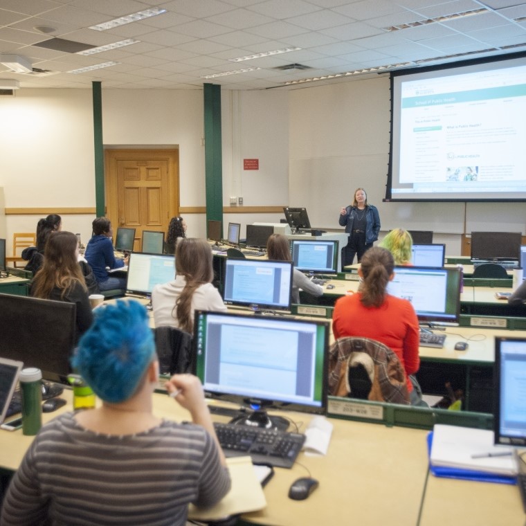 Students in a classroom