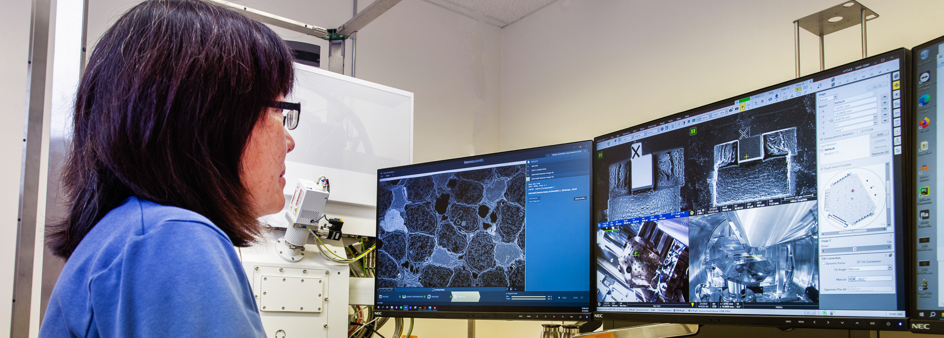 woman looking at computer screen