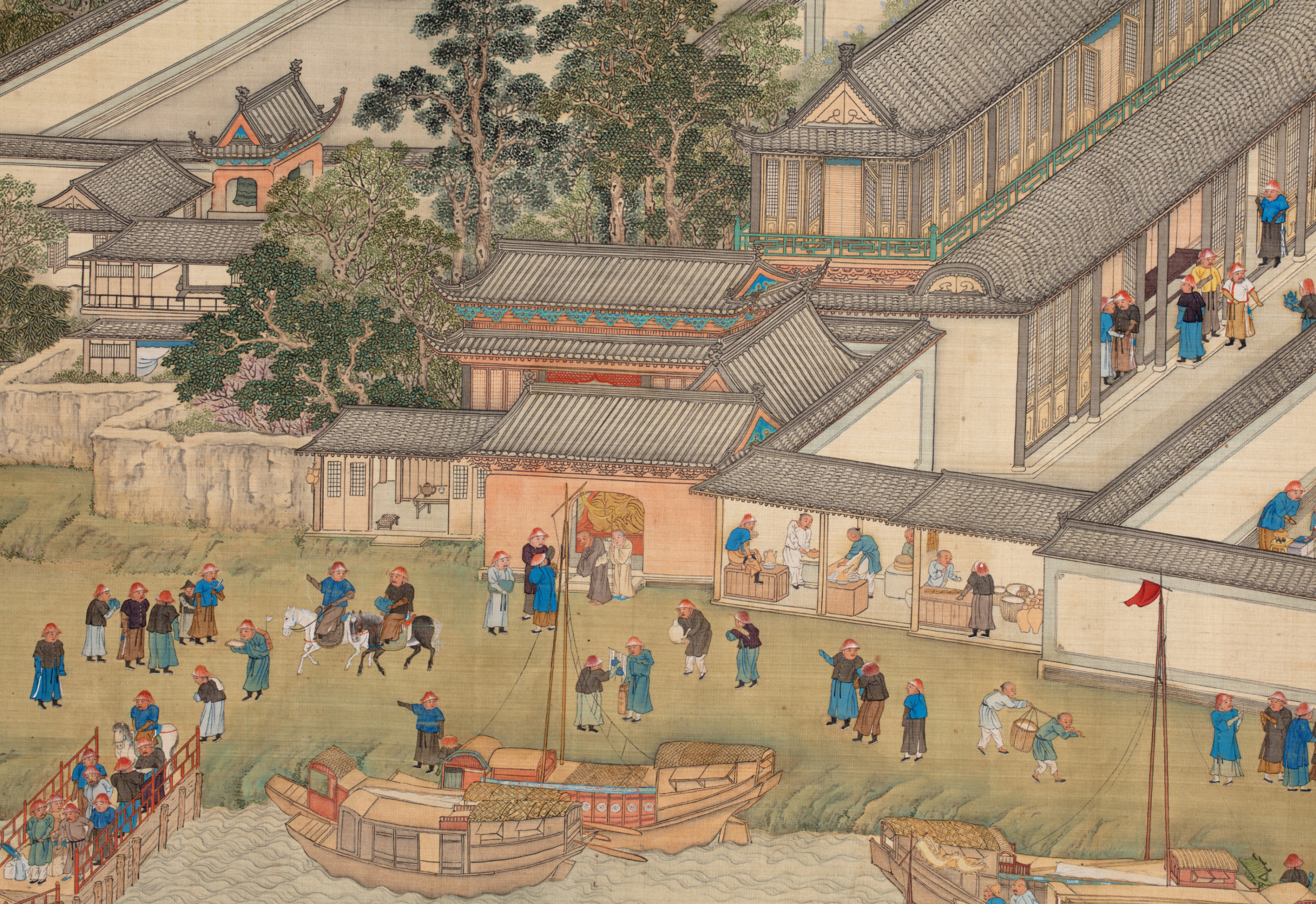 Figure 3: Detail from Southern Inspection Tour handscroll, 1691-1698; Mactaggart Art Collection, University of Alberta Museums; Gift of Sandy and Cécile Mactaggart; 2004.19.74