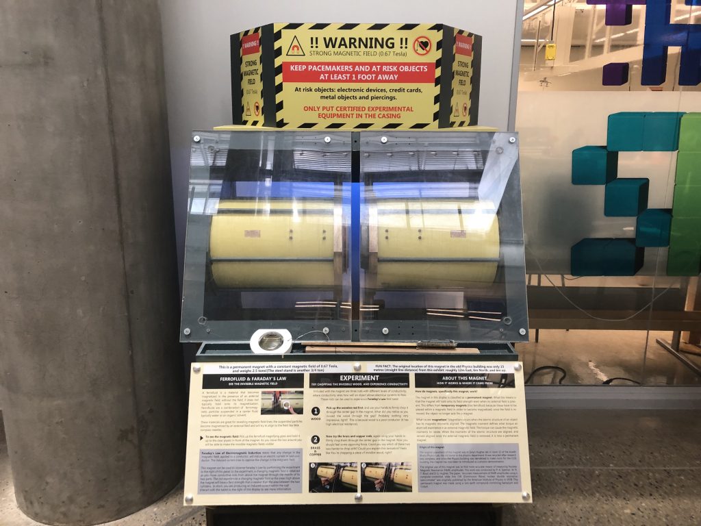 0.67 Tesla magnet, used to measure Nuclear Magnetic Resonance amplitudes